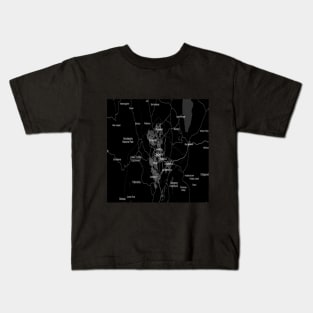 Canberra black map Kids T-Shirt